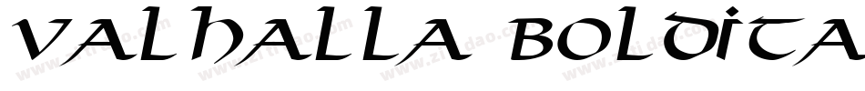 Valhalla BoldItalic字体转换
